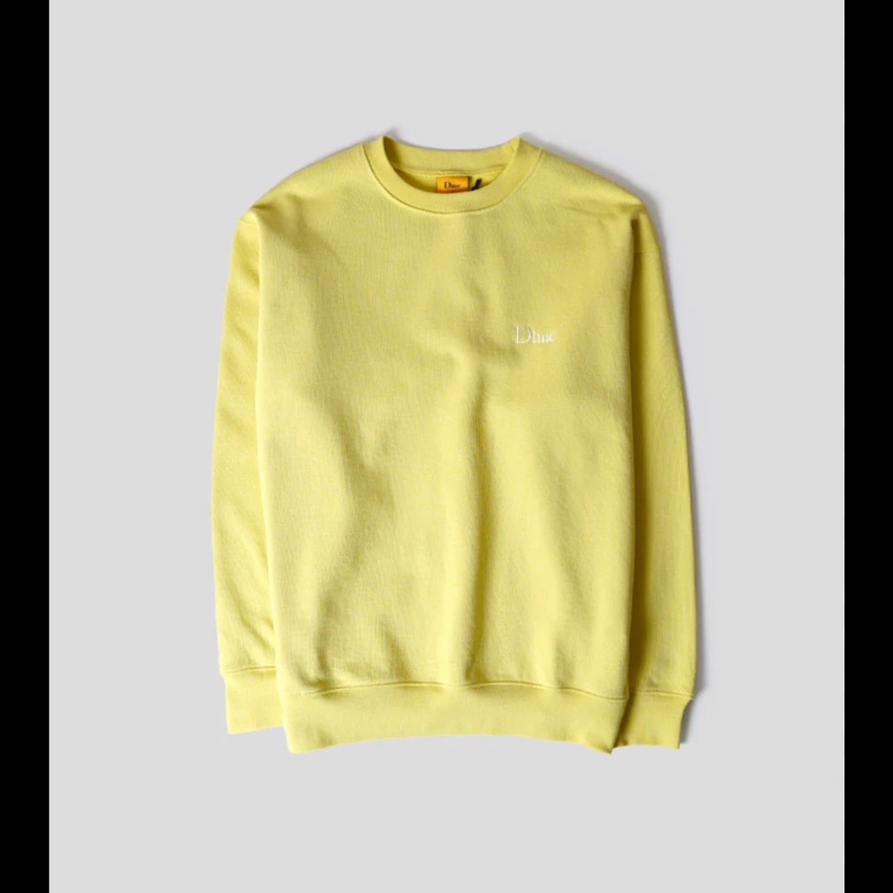 DIME Logo-Embroidered Cotton Jersey Crewneck Pullover Sweatshirt - Yellow - Picture 4 of 7